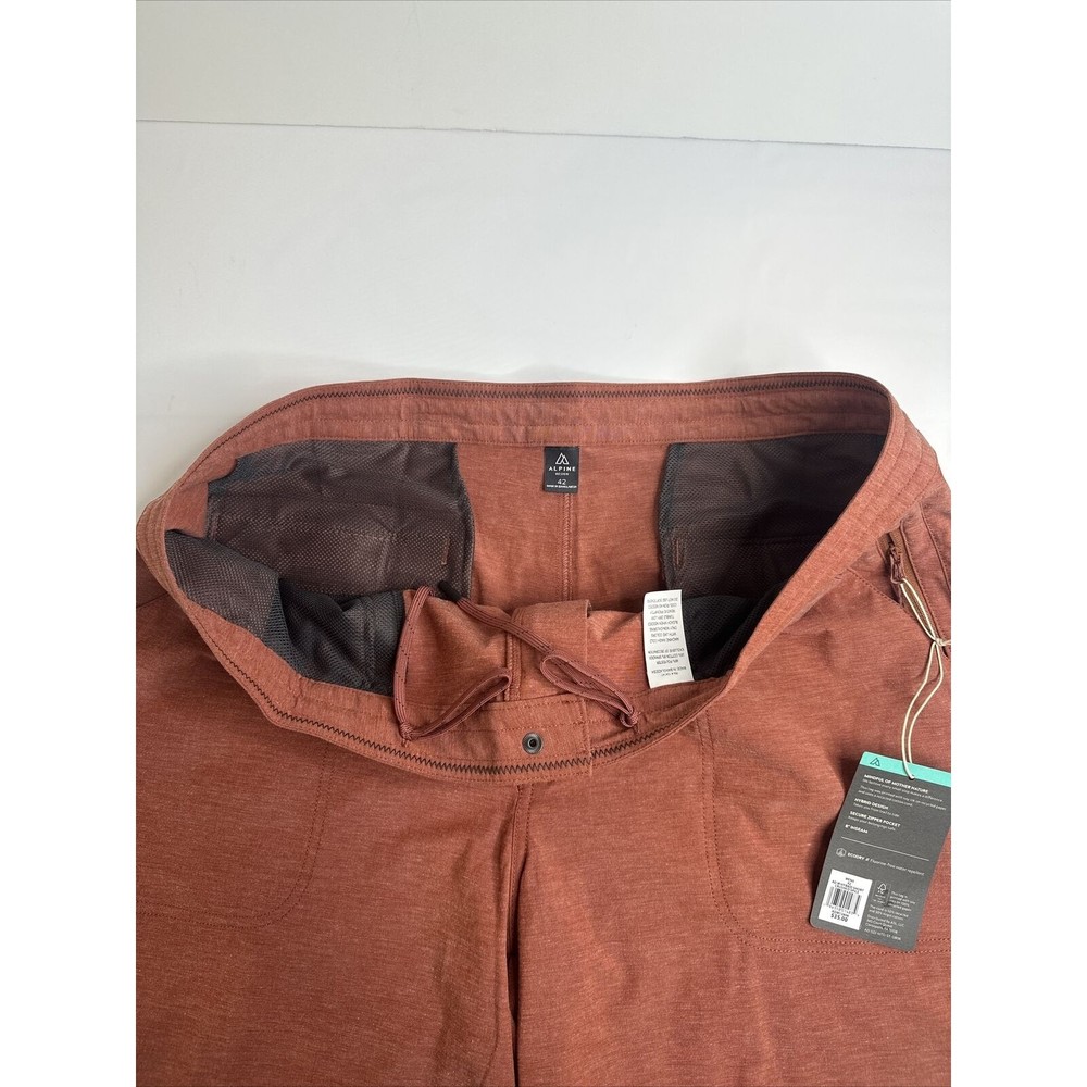 NWT Alpine Design Men's Size 42 Hybrid Hiking Swim Shorts 8” Inseam Zip Pocket - Picture 5 of 11